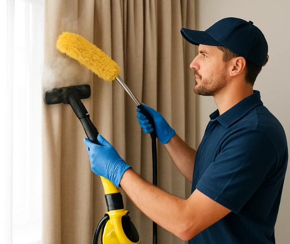 Trusted drapes cleaning technician Matty Curtain Cleaning new-beith QLD