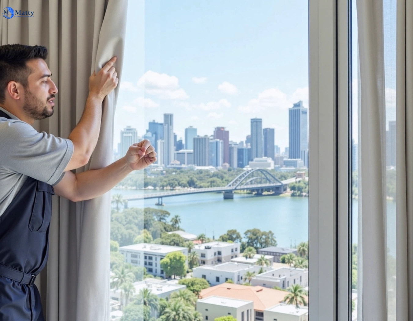 Professional curtain steam cleaning service new-beith QLD by Matty Curtain Cleaning